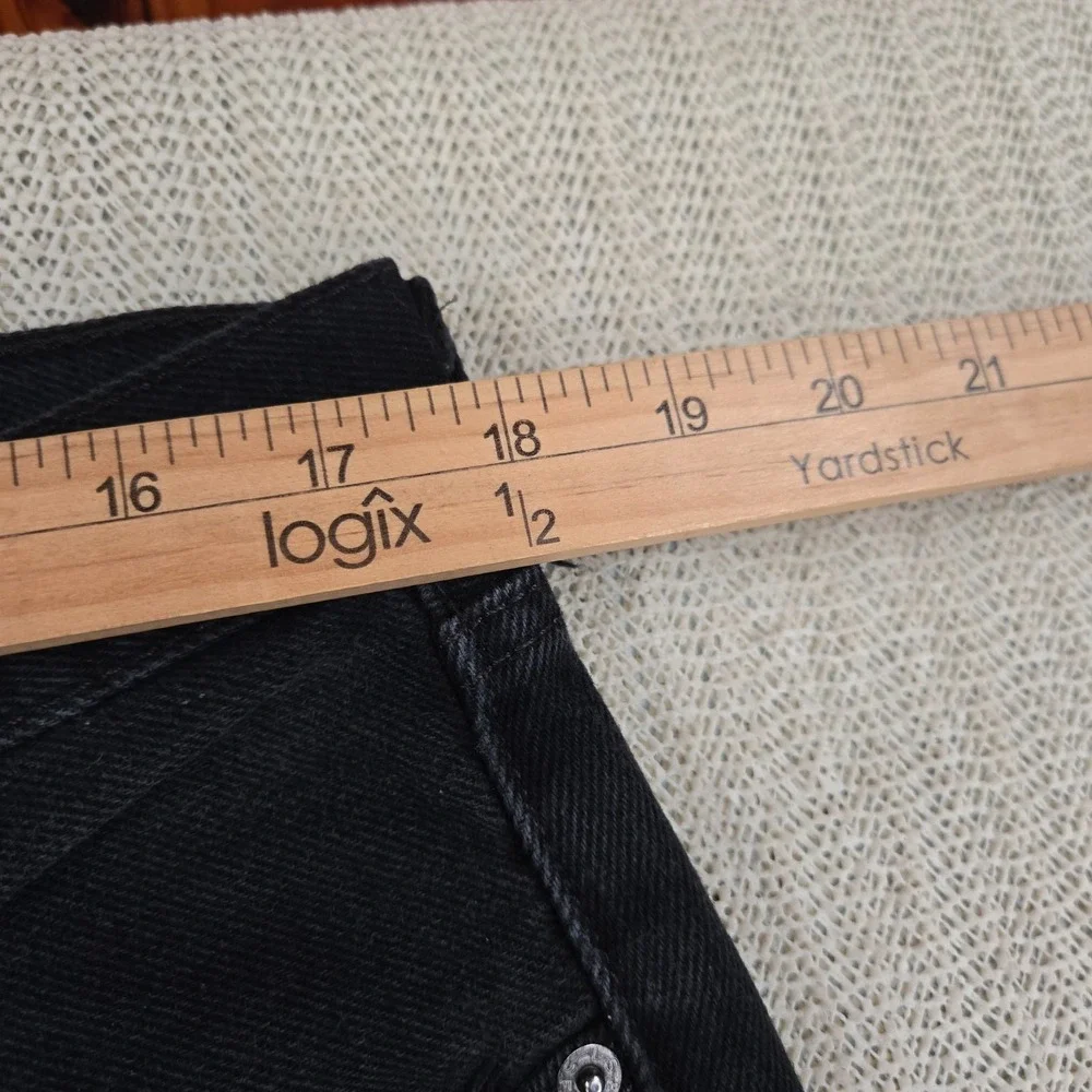Levis 505 Jeans Mens 36x32 Black Straight Leg Denim Pants Classic Fit